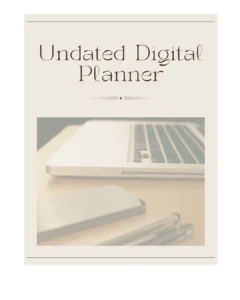 Undated Digital Planner cover page 