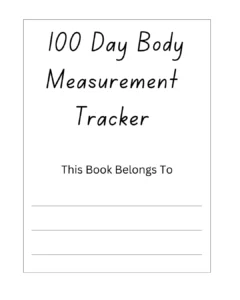 100 day body measurement tracker cover