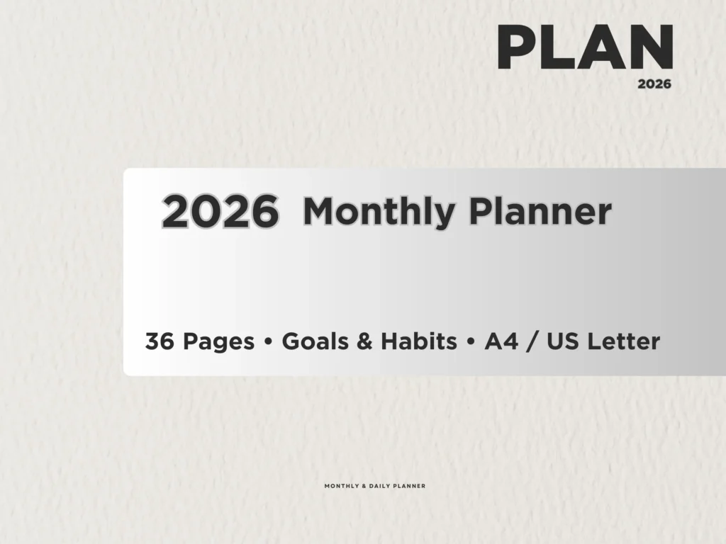 2026 Monthly Planner