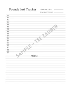 100 day body measurement tracker page 6