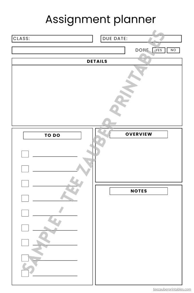 Printable-Assignment-Planner