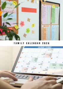 Family calendar 2026 english