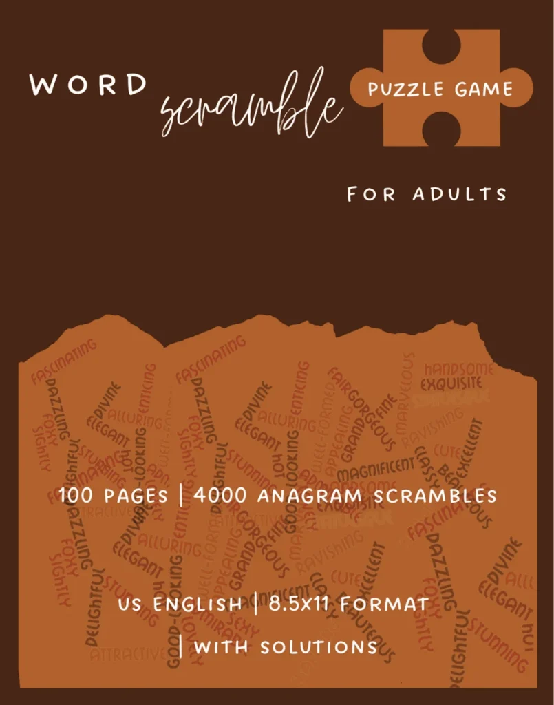 word scramble puzzle book cover
